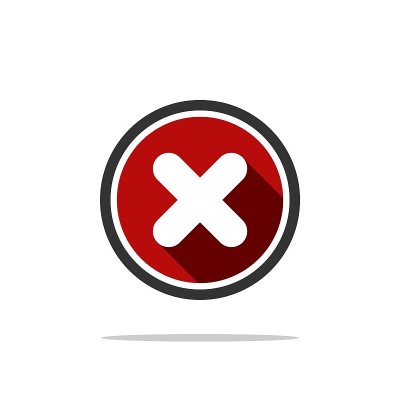 Wrong, Cross X Sign Icon Vector Template Illustrat