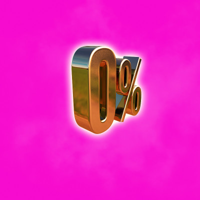 黄金0%标志