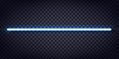 Vector realistic isolated neon sign of blue tube f