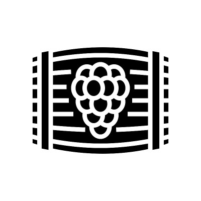 酒桶字形图标矢量插图