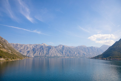 科托尔湾海景，自然背景，科托尔，黑山