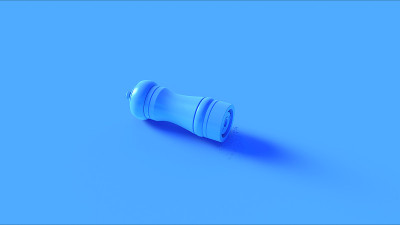 蓝色传统胡椒胡椒研磨机正面视图
