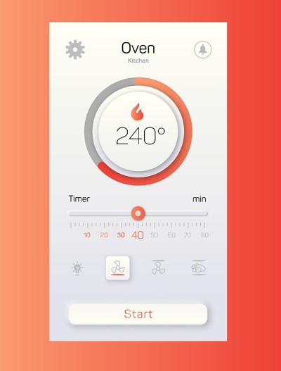 Ui - UX概念设计。将其用于登录页面、移动应用程序或现代海报设计。矢量插图。