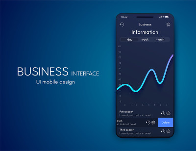 Fitness app. Ui ux design. UI design concept with 