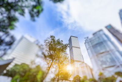 香港中环一个阳光明媚的日子