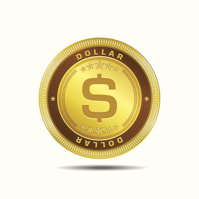 美元货币符号金币矢量图标