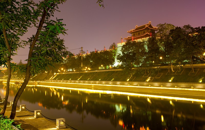 西安城墙夜景