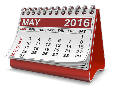 日历2016年5月