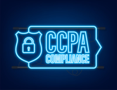 Ccpa，任何用途的伟大设计。neonicon安全向量。网站信息。网络安全。数据保护