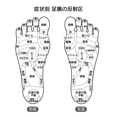 单色插图的反射区域和穴位在脚底的症状