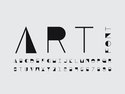 Art font. Vector alphabet