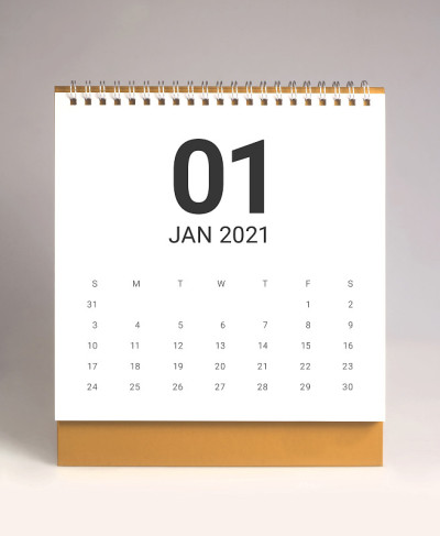 简单的2021年台历