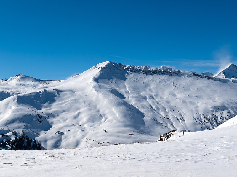 阿尔卑斯山的滑雪区