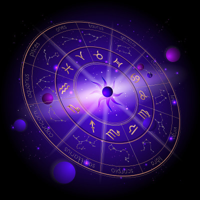 Vector illustration of Horoscope circle in perspec