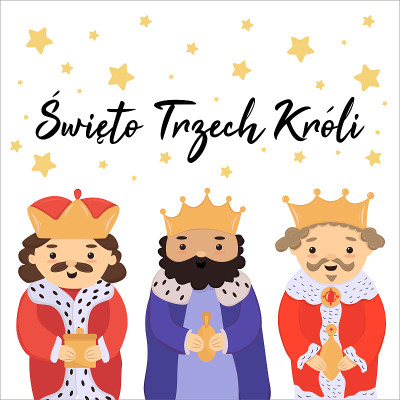 ÅwiÄto Trzech KrÃ³li - polish翻译:Epiphany。可爱的卡通国王
