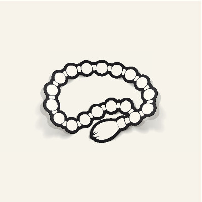 realistic design element: prayer beads