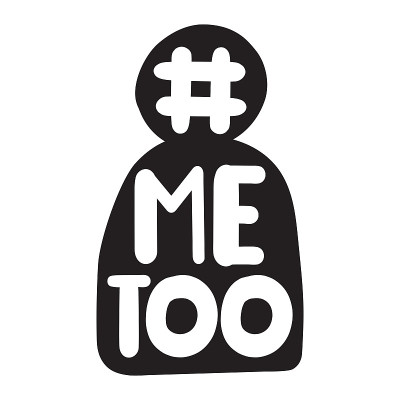 标签metoo。矢量概念插图上的白色背景。