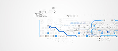 摘要横向技术背景。传播理念，未来数字创新背景。矢量图