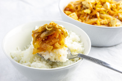 金枪鱼泡菜炖饭
