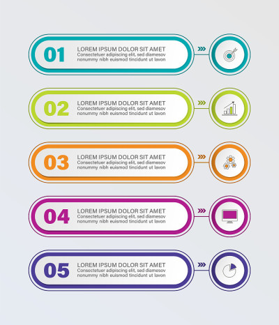 Business process template. Timeline infographics w