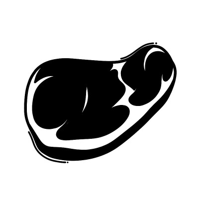 肉涂鸦矢量图标。手绘素描插图eps10