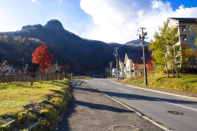 日本北海道松京温泉村。