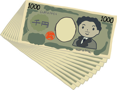 Bunch of  Cute hand-painted Japanese 1000 yen note