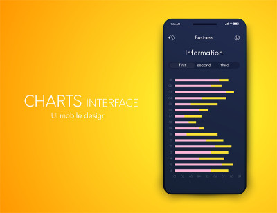 Fitness app. Ui ux design. UI design concept with 