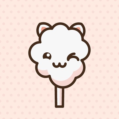 棉花糖表情矢量字符。