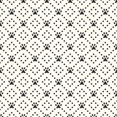 无缝动物爪印和斑点图案。无尽的textur