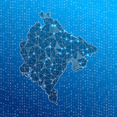 黑山共和国网络地图。
