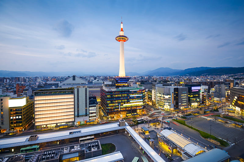 日本京都城市天际线