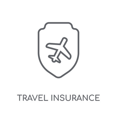 Travel insurance linear icon. Modern outline Trave