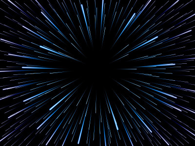 空间速度。抽象的星爆动态线或射线。矢量图