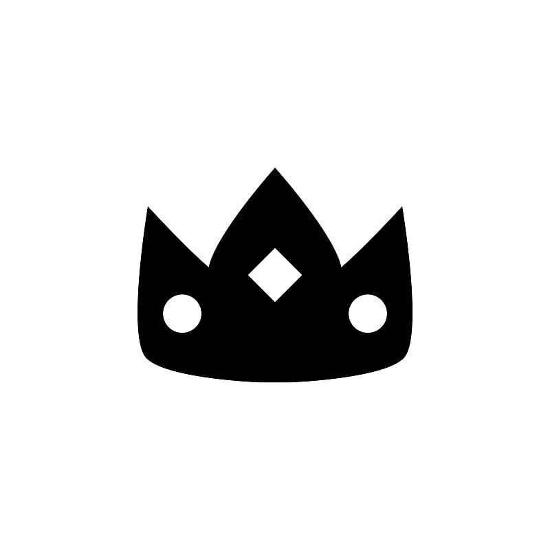皇冠图标，国王矢量，皇后插图