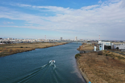 江户川尾流板鸟瞰图