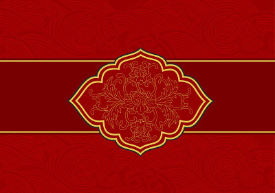 传统的中国贺卡模板