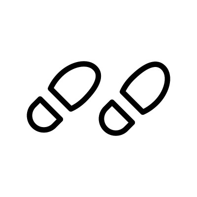 Boot print图标，插图设计模板