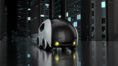未来汽车设计- 3D插图