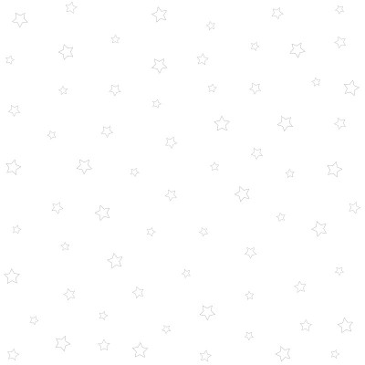 灰色无缝勾勒的星星在白色背景矢量插图