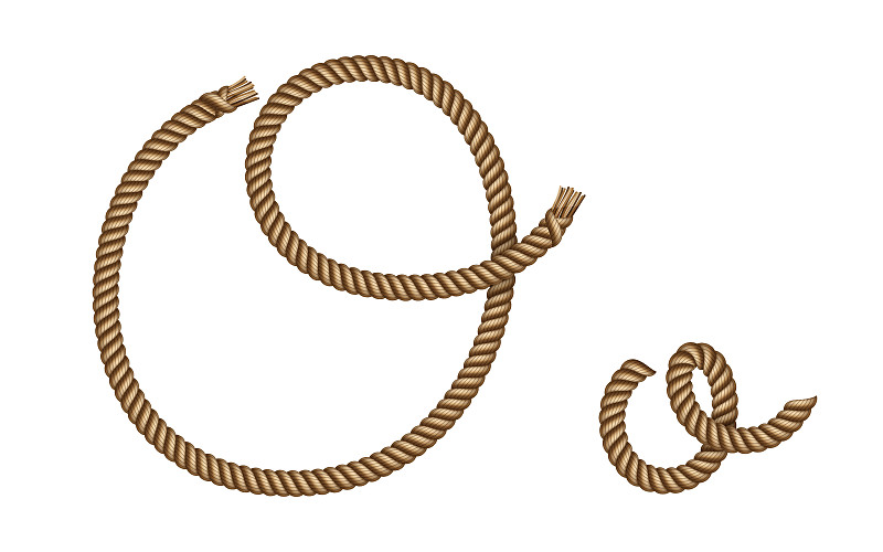 绳子手画字母O
