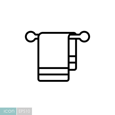 毛巾钩矢量图标