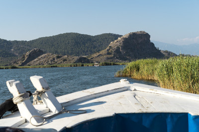 科诺斯古城和岩石王墓在Dalyan，奥尔塔卡，Muğla，土耳其