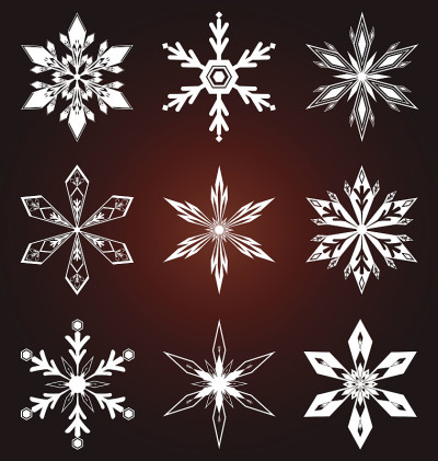 雪花图标在矢量