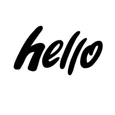 用毛笔写的“你好”字。你好,书法。