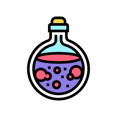 爱药水颜色图标矢量插图