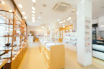 抽象模糊和散焦餐厅和咖啡厅咖啡厅内部