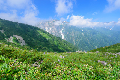日本北阿尔卑斯山的四郎马山