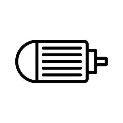 电机图标矢量轮廓插图