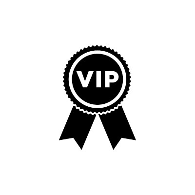VIP图标，孤立的标志上的白色背景